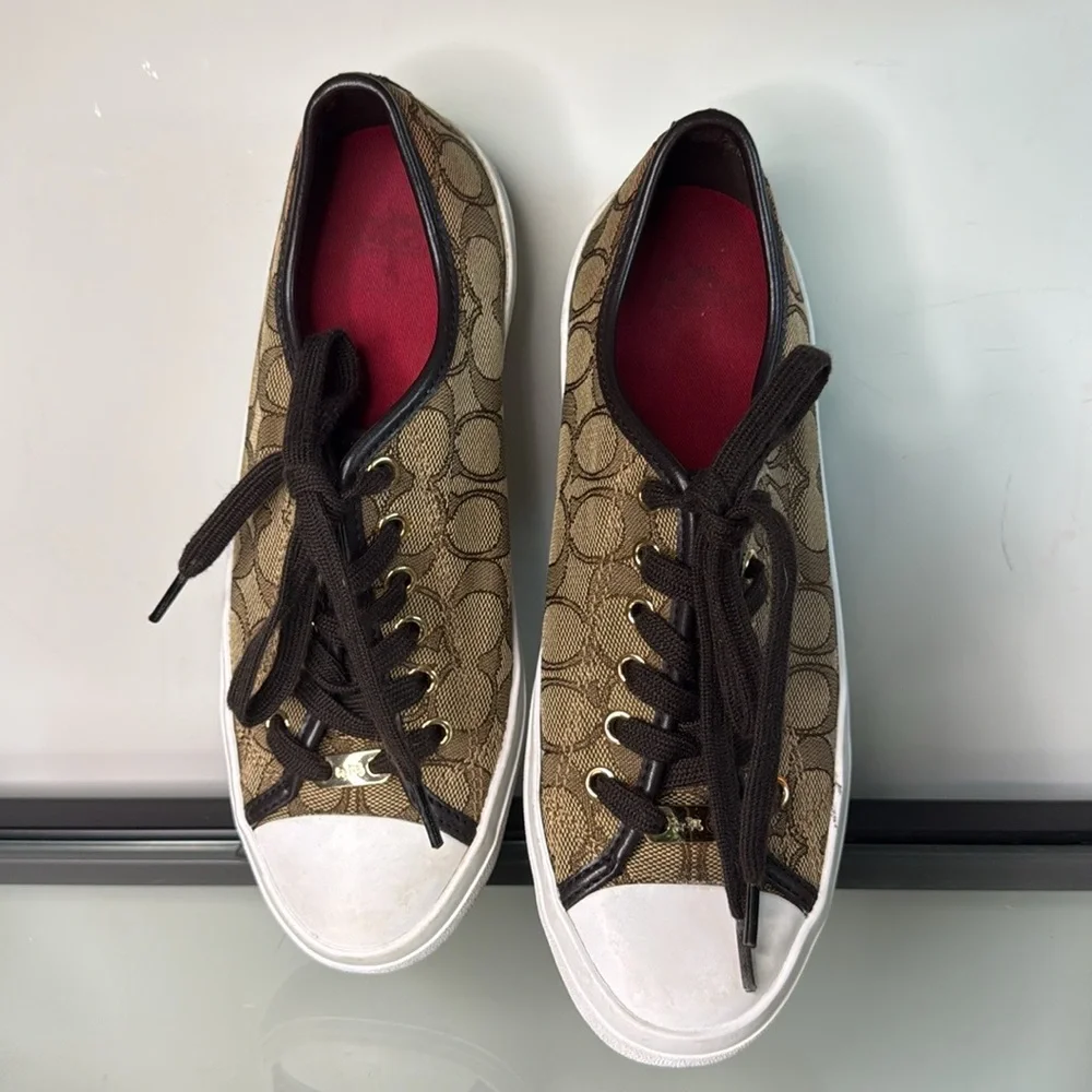Classic COACH Empire Signature Logo Sneakers 7.5 - Picture 4 of 9